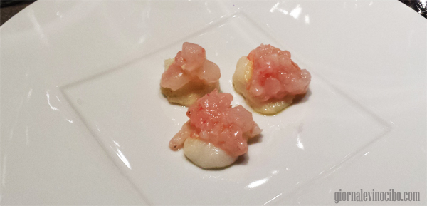 gli gnocchi di riso e gli scampi