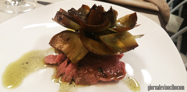 Il filetto di manzo all’olio di cenere pino cuttaia giornalevinocibo